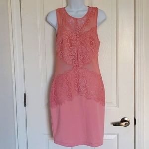 New love J sleeveless dress, light mauve pink, size medium